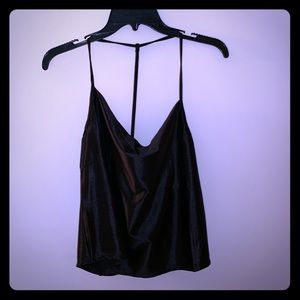 Black Top with spaghetti back.